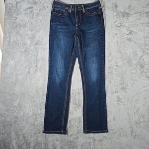 Seven 7 Jeans Womens 8 Blue Mid Rise‎ Straight Denim Pants Casual